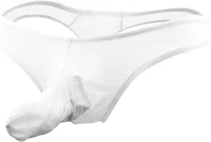 JEsilunmaMY Men's Long Pouch Bikini Briefs Sexy Mesh Sheer G-String Underwear Lingerie See Through Transparent T-Back Panties