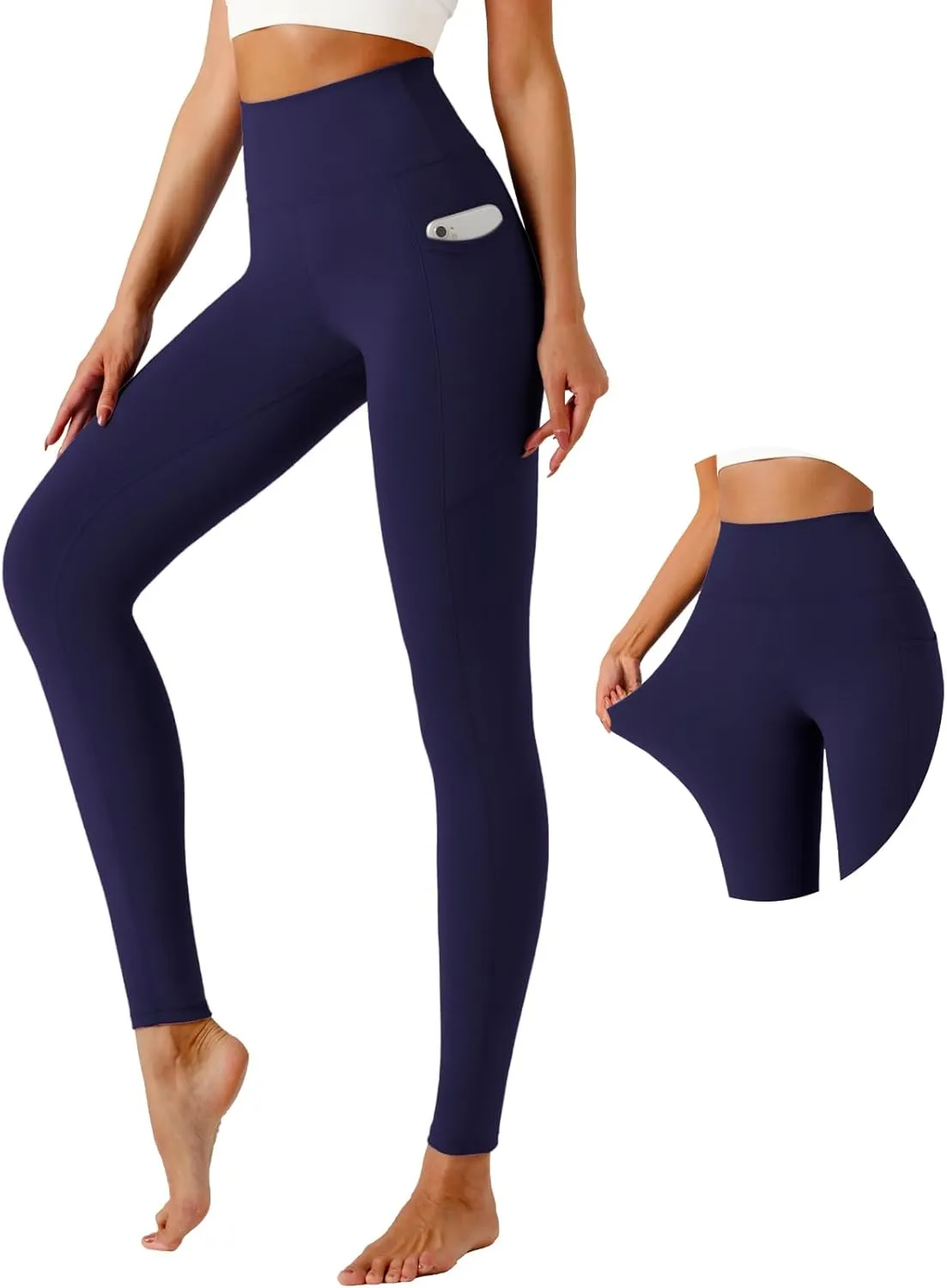 KOWSPORT Womens Yoga Pants High Waisted Yoga Legging with Pockets Tummy Control Workout Leggings Gym Pants