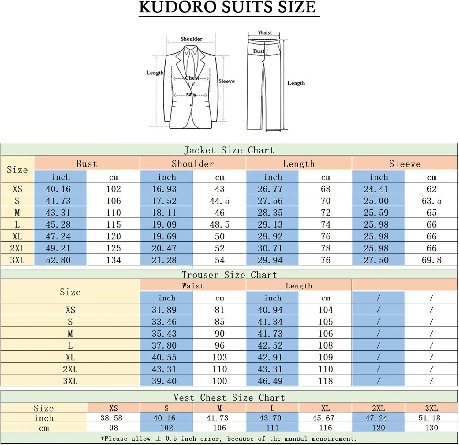 KUDORO Mens Suits Slim Fit 3 Piece Tuxedo Suit Set for Prom Wedding Party Paisley Jacket Vest Pants Homecoming Outfit