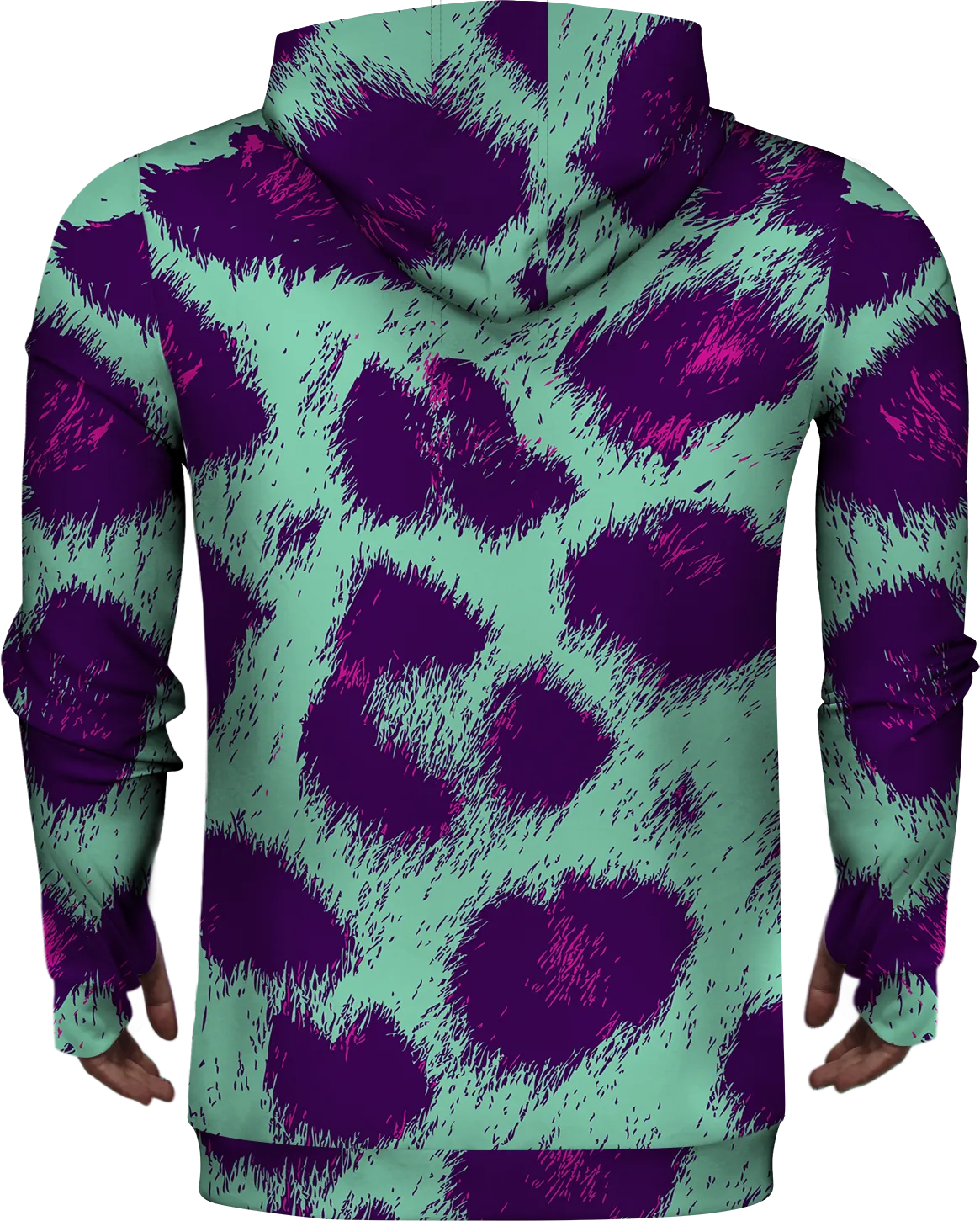 Leopard Abstract Fleece Hoodie