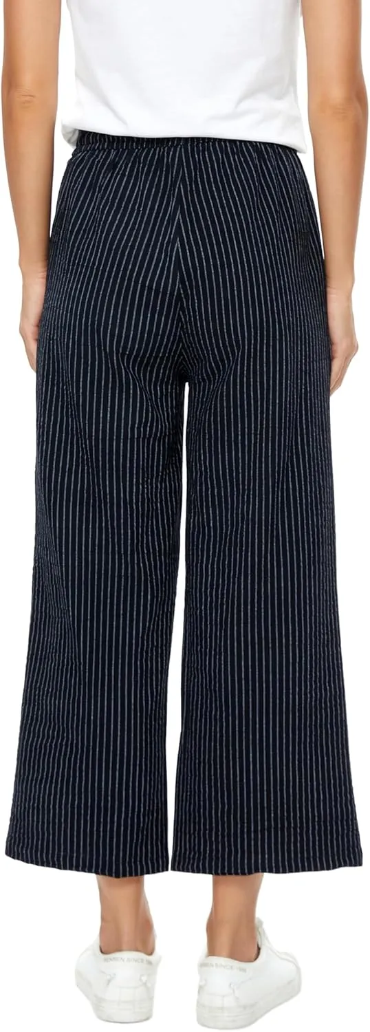 LNX Womens Linen Pants High Waisted Wide Leg Drawstring Casual Loose Trousers with Pockets