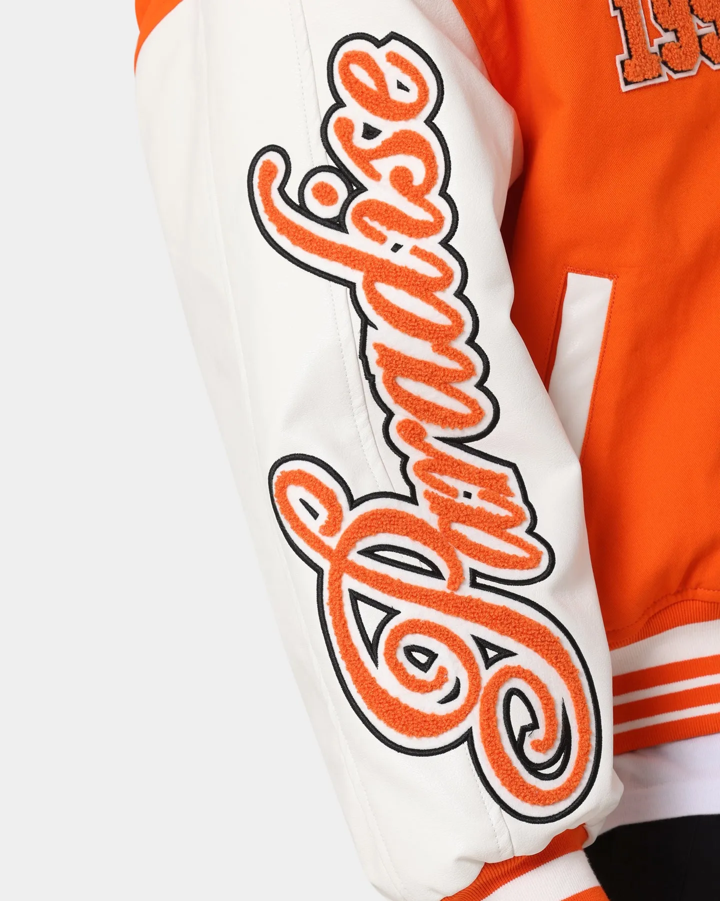 Loiter Paradise Varsity Jacket Orange