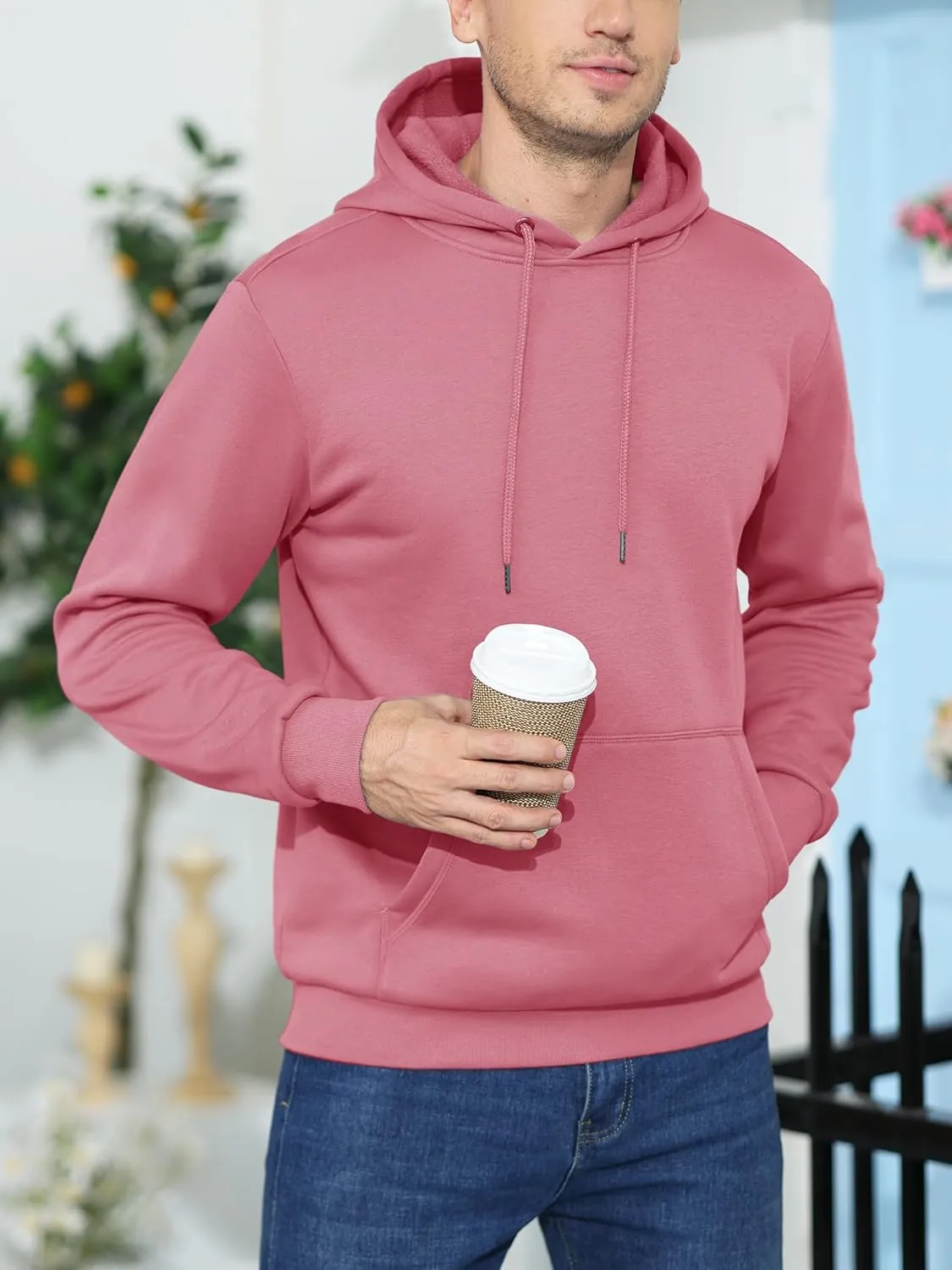 MAGCOMSEN Men's Active Hoodies Fleece Lined Sweatshirts Casual Athletic Workout Pullover With Kangaroo Pocket