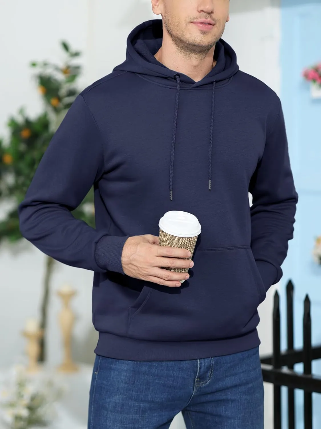 MAGCOMSEN Men's Active Hoodies Fleece Lined Sweatshirts Casual Athletic Workout Pullover With Kangaroo Pocket