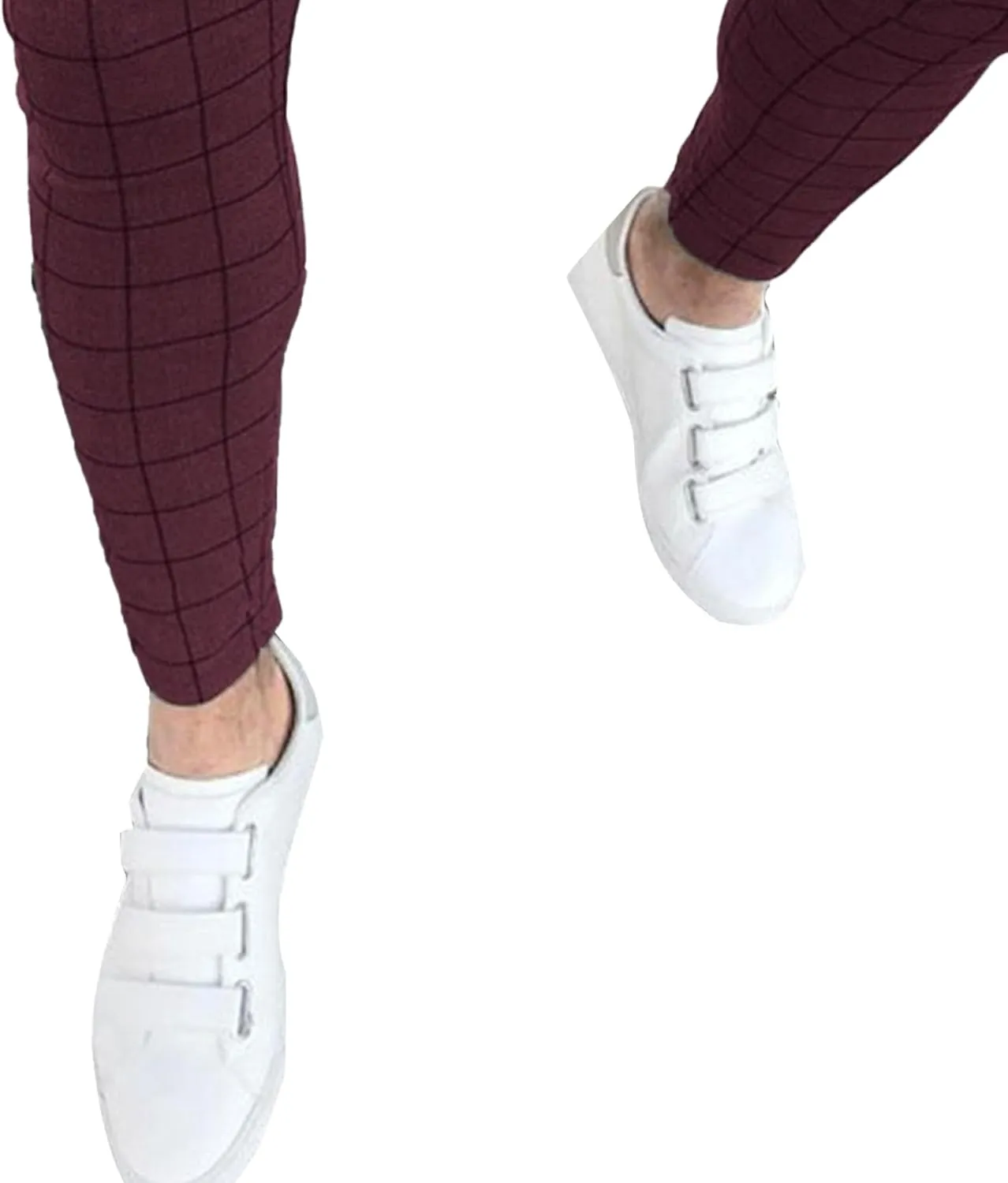 Maiyifu-GJ Men's Stretch Skinny Dress Pants Fashion Slim Fit Business Casual Pants Lightweight Tapered Chino Trousers