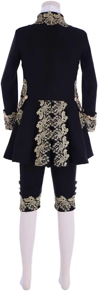 MelangCos Men's Victorian Costume Rococo Costume Suit Prince Cosplay Regency Costume for Halloween