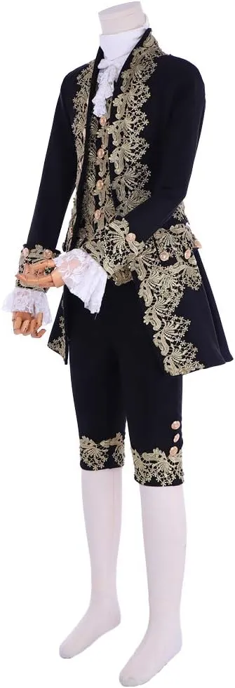 MelangCos Men's Victorian Costume Rococo Costume Suit Prince Cosplay Regency Costume for Halloween