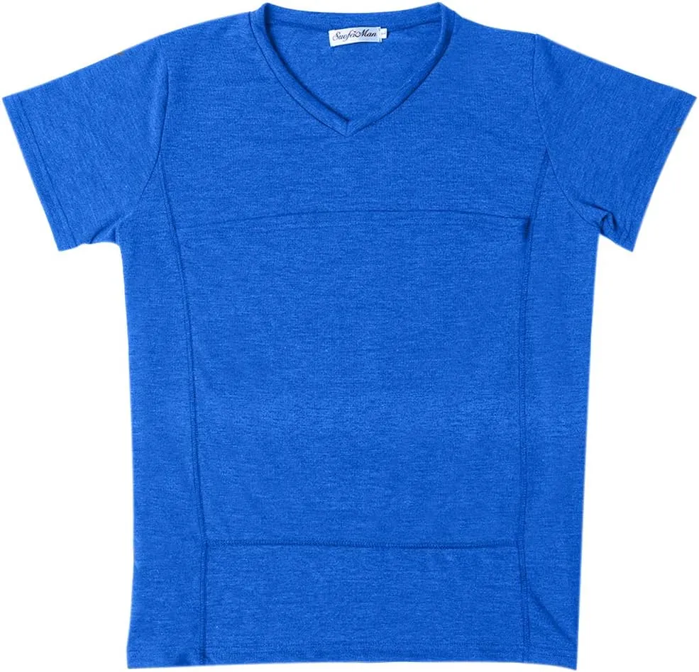 Men's Baby Carrier Soothe V Neck Short Sleeve Kangaroo T Shirt