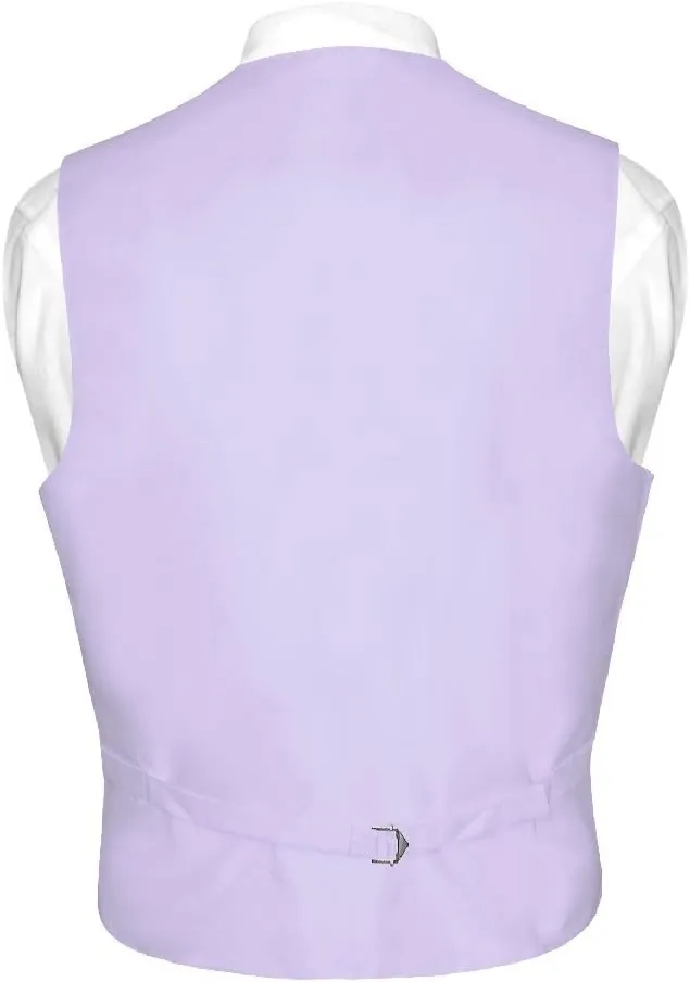 Men's Dress Vest & NeckTie Solid PINK Color Neck Tie Set for Suit or Tuxedo