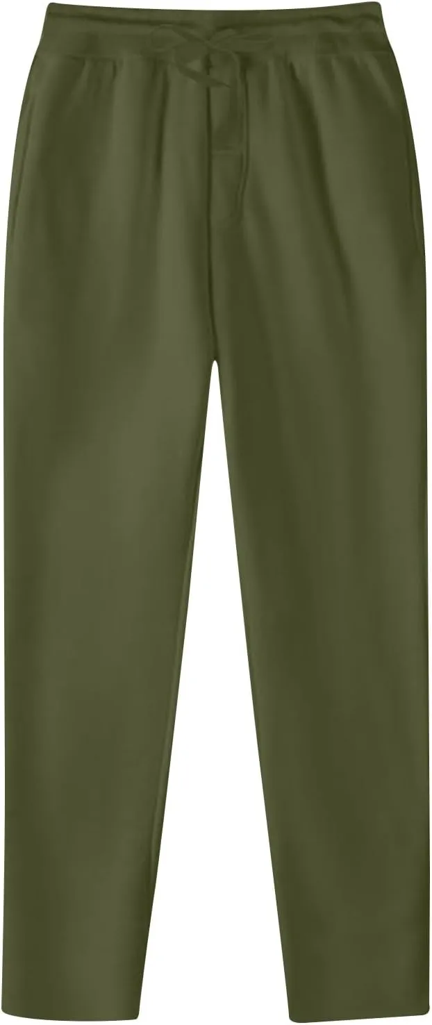 Mens Hippie Harem Pants Casual Elastic Drawstring Tapered Pants 2025 Solid Color Baggy Yoga Drop Crotch Trouser