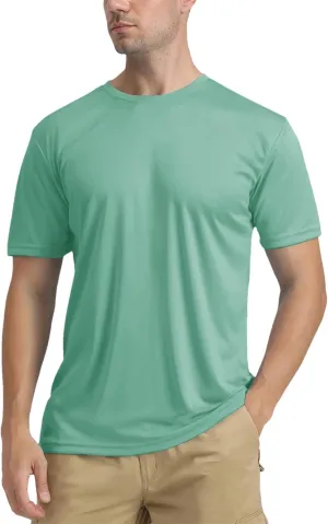 Men's UPF 50  Sun-Protection T-Shirt Anti-UV Quick-Dry Shirt for Gym Running Fishing Sports Casual Wear