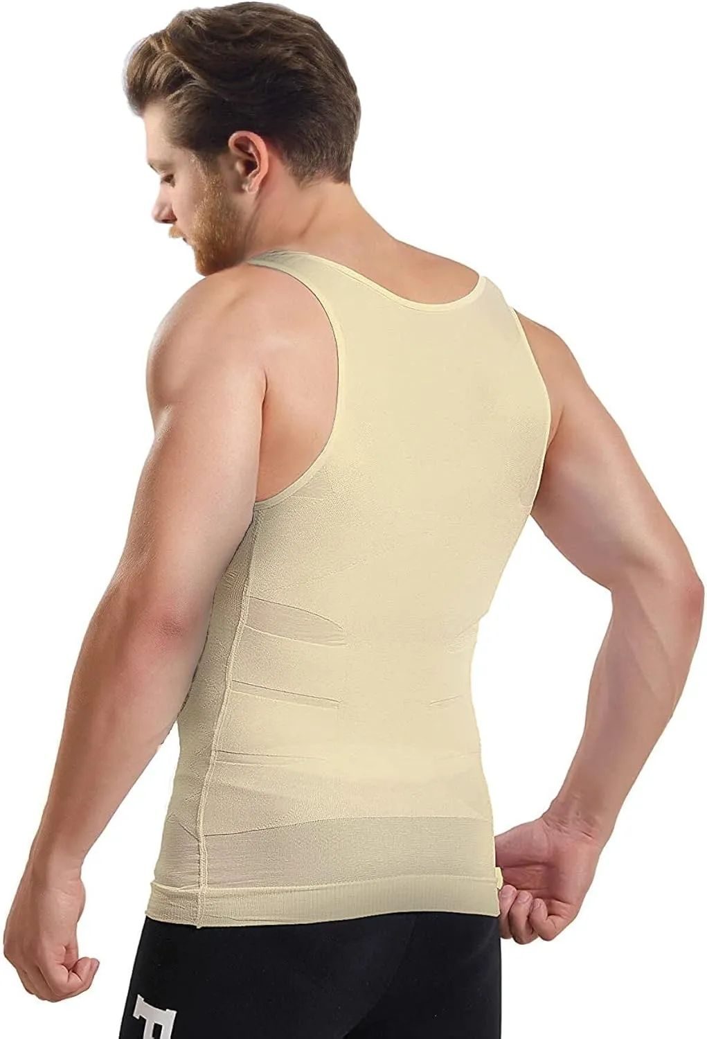 Mistirik Compression Shirts for Men - Mens Slimming Body Shaper Vest - Tight Tank Top for Men - Compression Shirt Tank Top