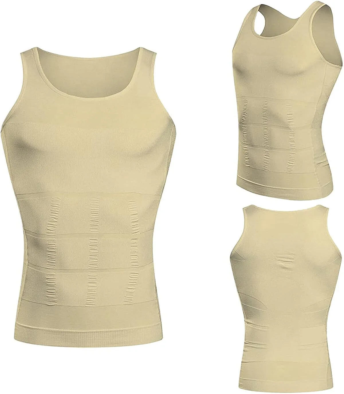 Mistirik Compression Shirts for Men - Mens Slimming Body Shaper Vest - Tight Tank Top for Men - Compression Shirt Tank Top