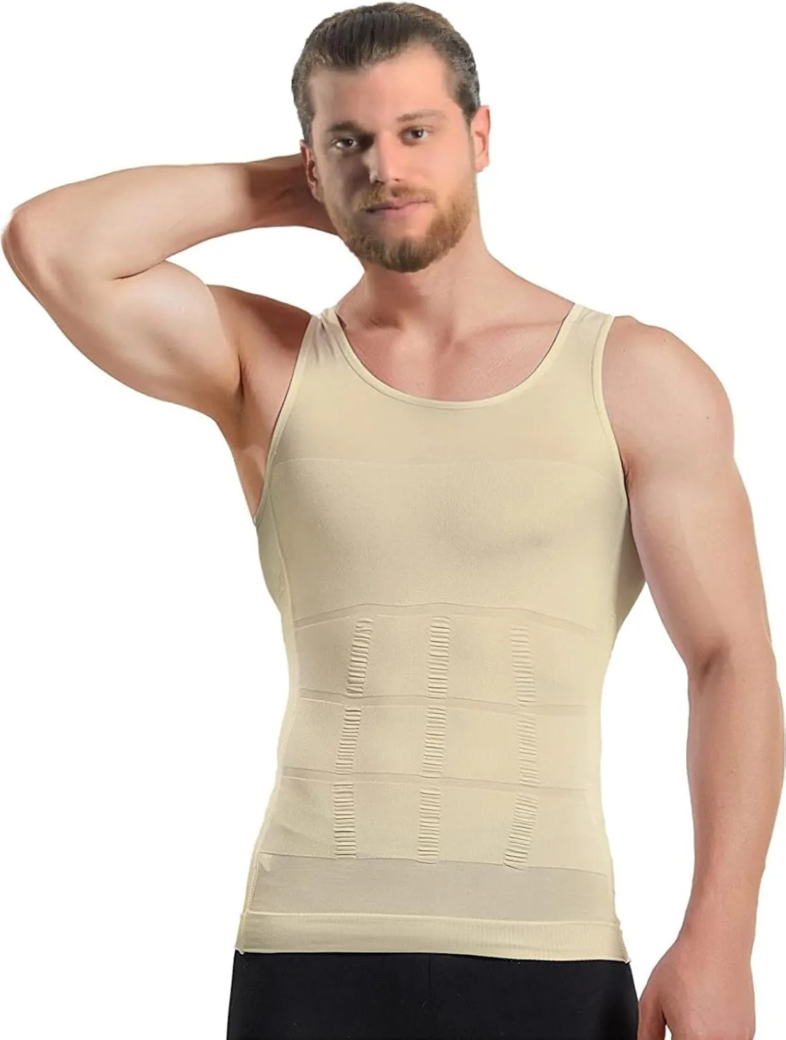 Mistirik Compression Shirts for Men - Mens Slimming Body Shaper Vest - Tight Tank Top for Men - Compression Shirt Tank Top