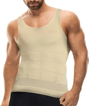 Mistirik Compression Shirts for Men - Mens Slimming Body Shaper Vest - Tight Tank Top for Men - Compression Shirt Tank Top