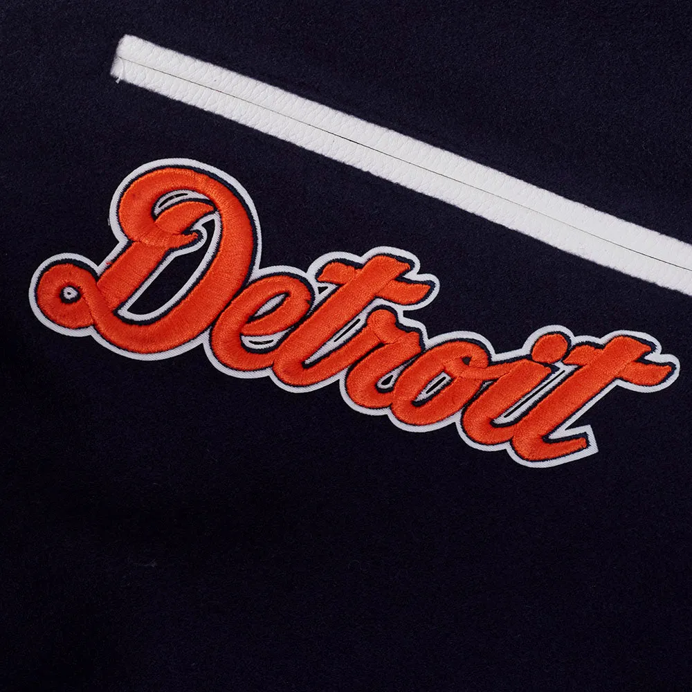 MLB DETROIT TIGERS CLASSIC WOOL MEN'S VARSITY JACKET (MIDNIGHT NAVY/WHITE)