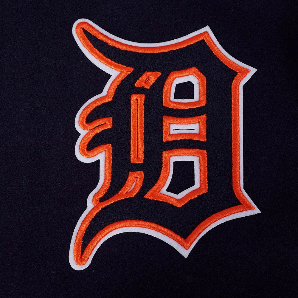 MLB DETROIT TIGERS CLASSIC WOOL MEN'S VARSITY JACKET (MIDNIGHT NAVY/WHITE)