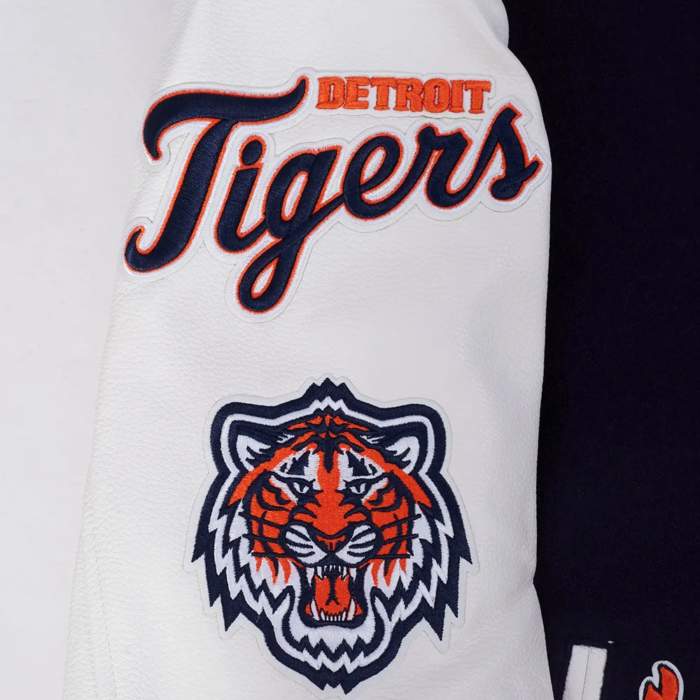 MLB DETROIT TIGERS CLASSIC WOOL MEN'S VARSITY JACKET (MIDNIGHT NAVY/WHITE)