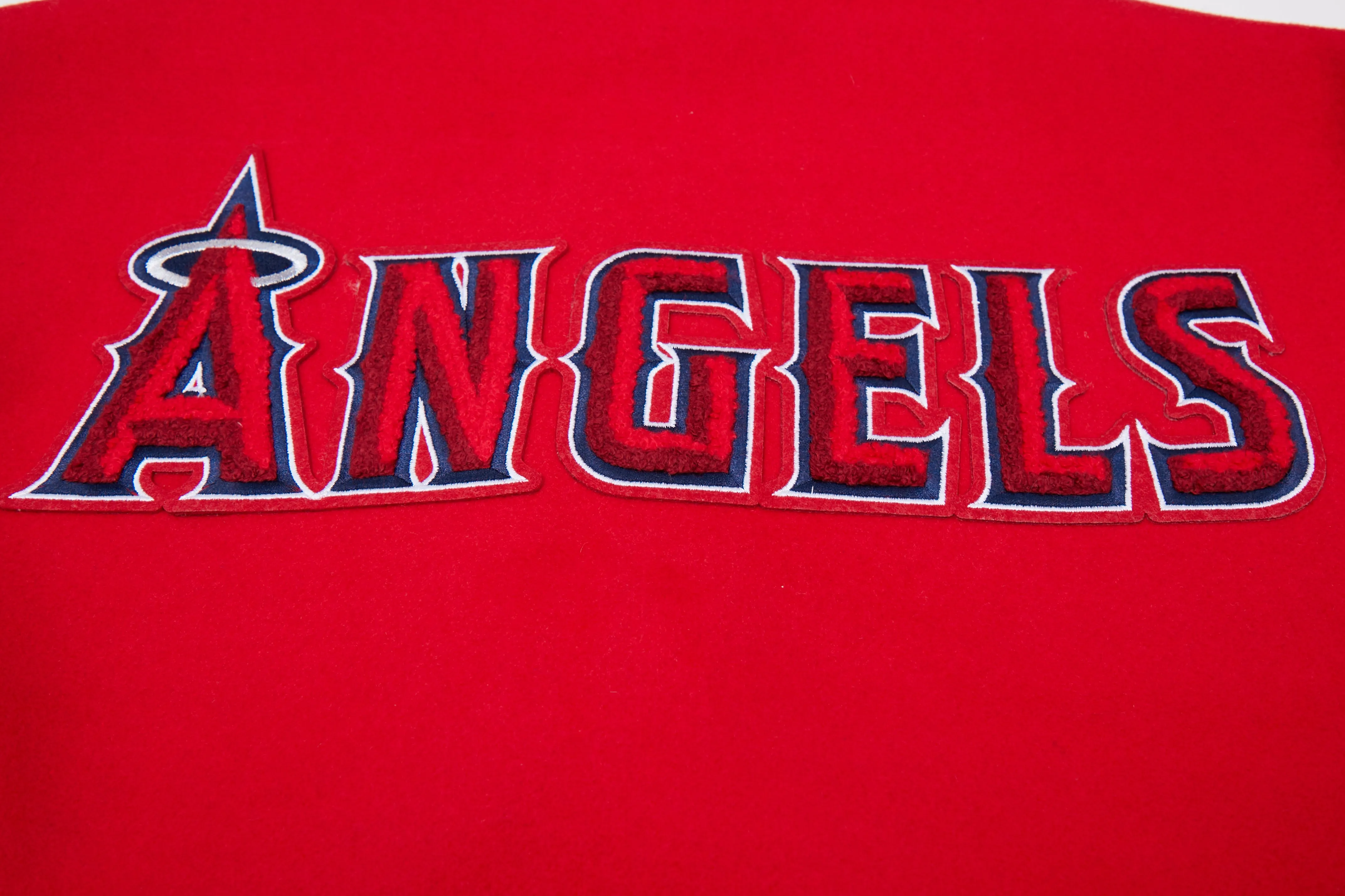 MLB LOS ANGELES ANGELS CLASSIC WOOL MEN'S VARSITY JACKET (RED / WHITE)