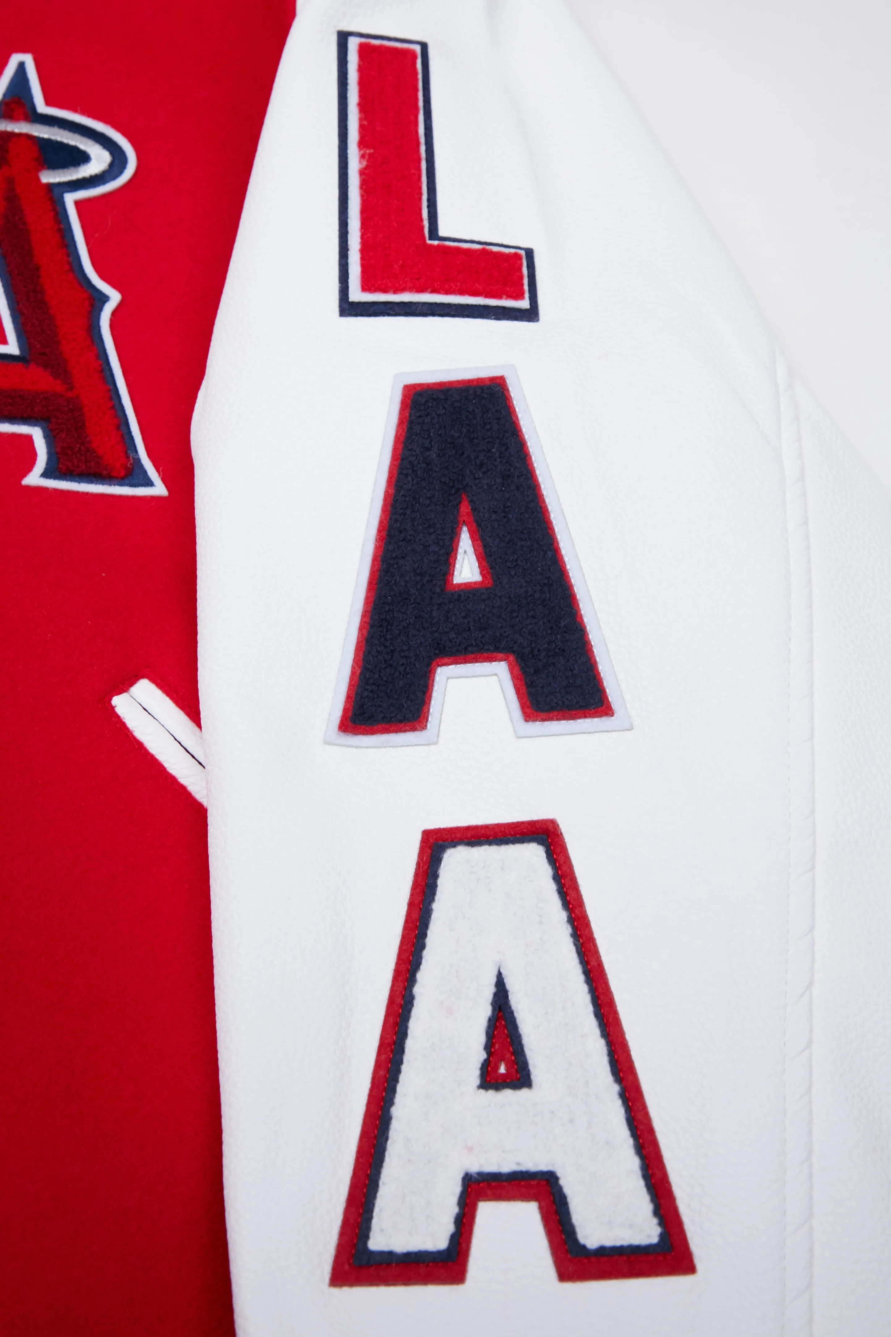 MLB LOS ANGELES ANGELS CLASSIC WOOL MEN'S VARSITY JACKET (RED / WHITE)