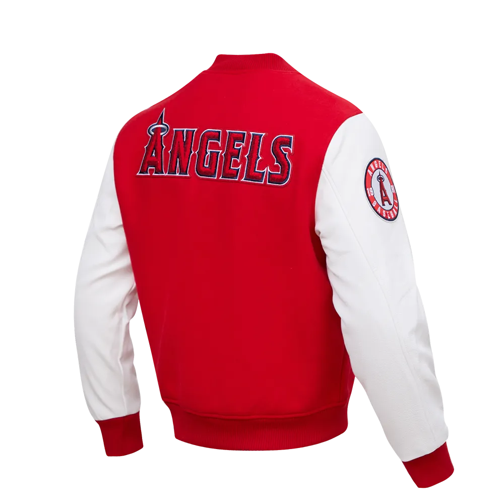 MLB LOS ANGELES ANGELS CLASSIC WOOL MEN'S VARSITY JACKET (RED / WHITE)