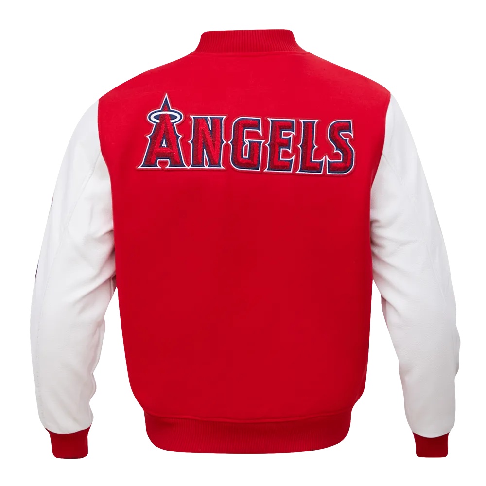 MLB LOS ANGELES ANGELS CLASSIC WOOL MEN'S VARSITY JACKET (RED / WHITE)