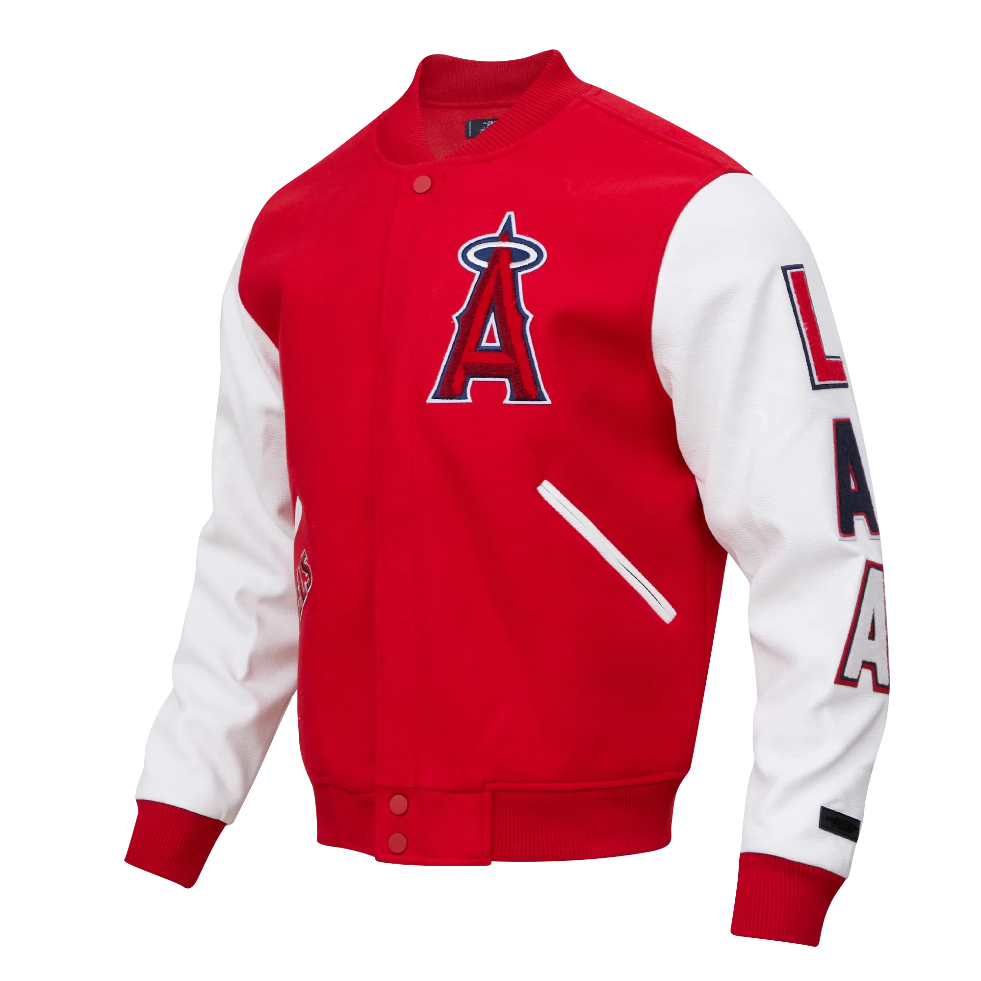 MLB LOS ANGELES ANGELS CLASSIC WOOL MEN'S VARSITY JACKET (RED / WHITE)