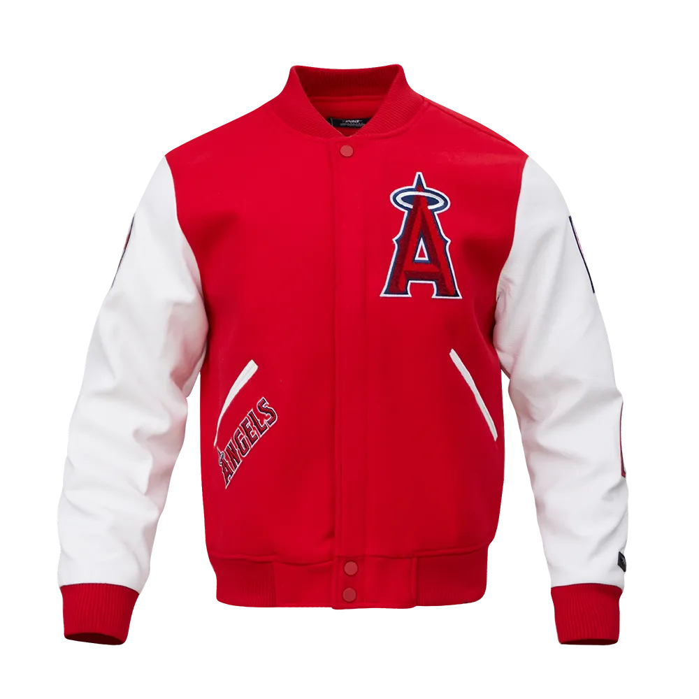 MLB LOS ANGELES ANGELS CLASSIC WOOL MEN'S VARSITY JACKET (RED / WHITE)