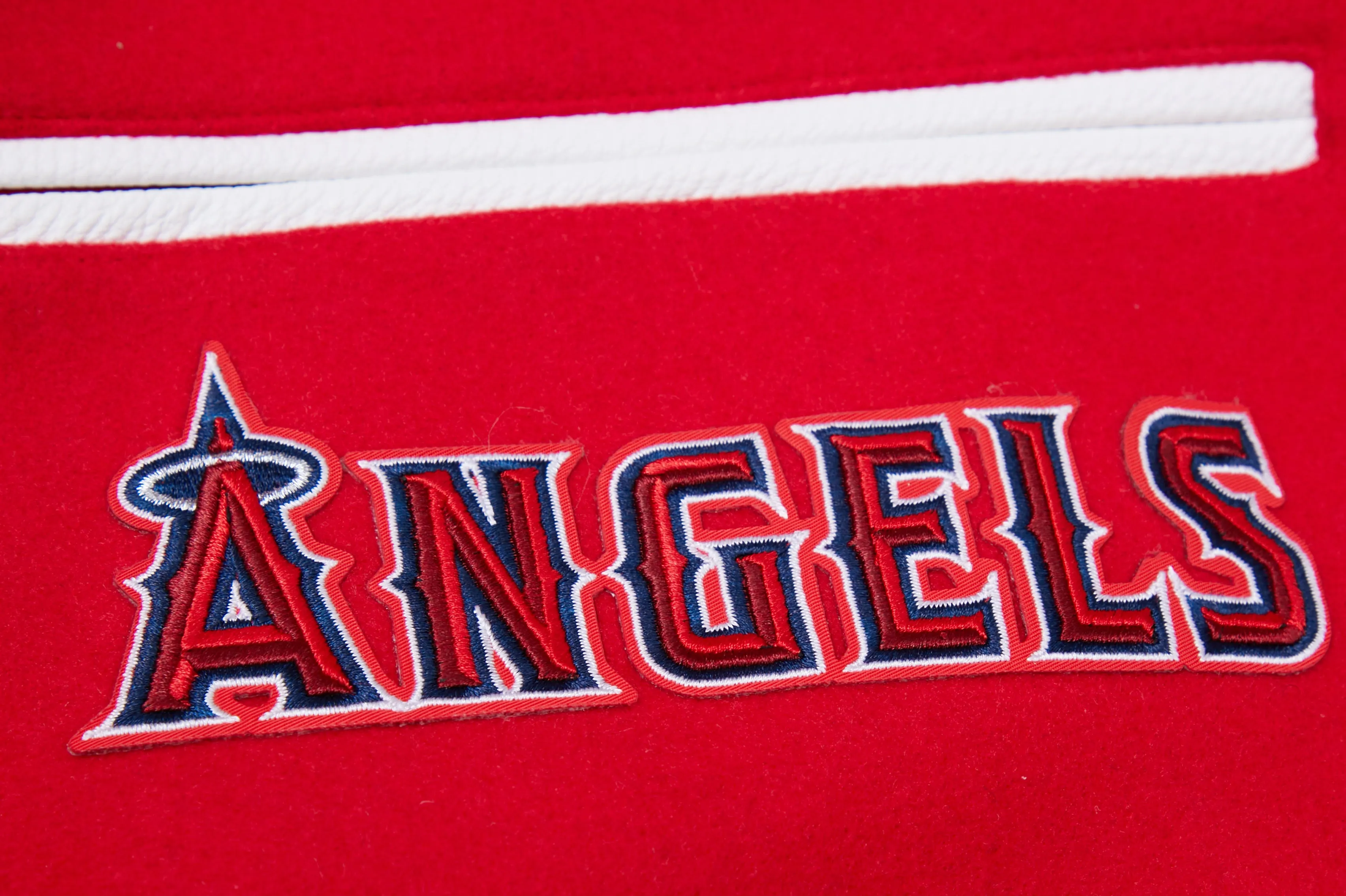 MLB LOS ANGELES ANGELS CLASSIC WOOL MEN'S VARSITY JACKET (RED / WHITE)