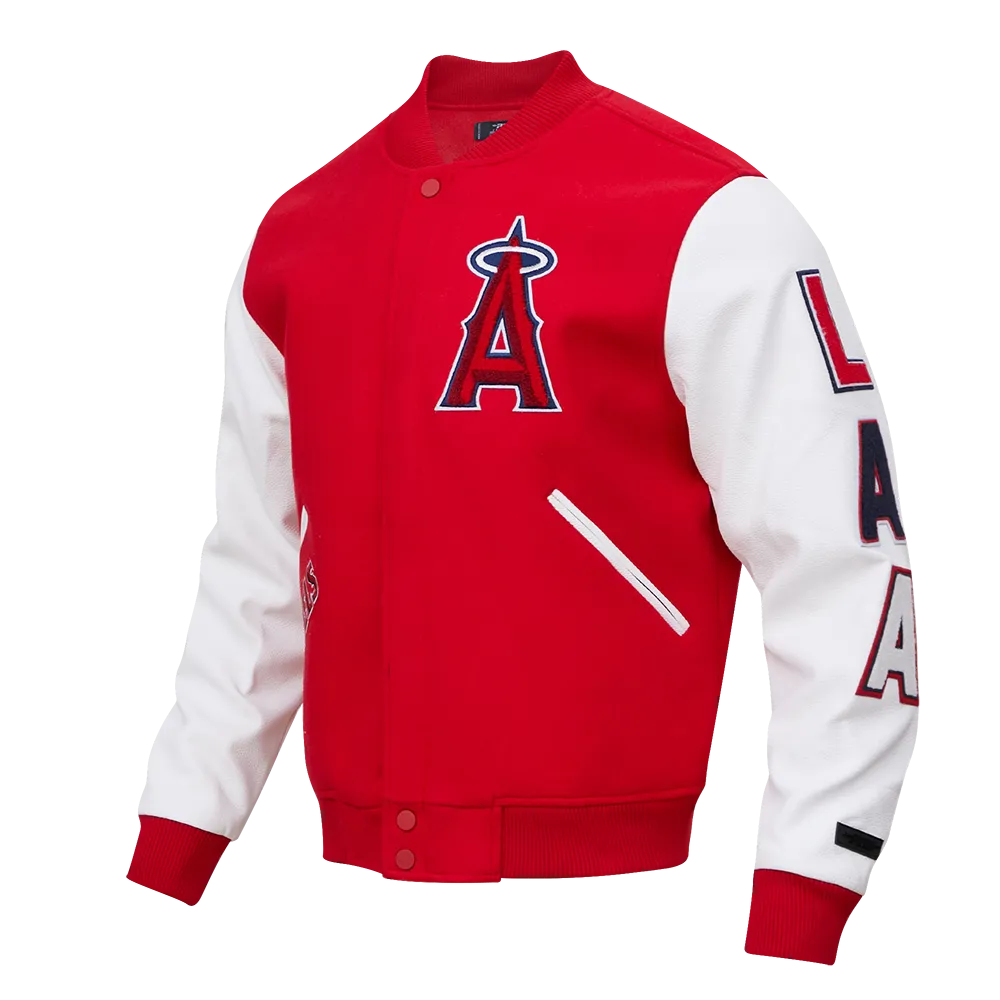 MLB LOS ANGELES ANGELS CLASSIC WOOL MEN'S VARSITY JACKET (RED / WHITE)