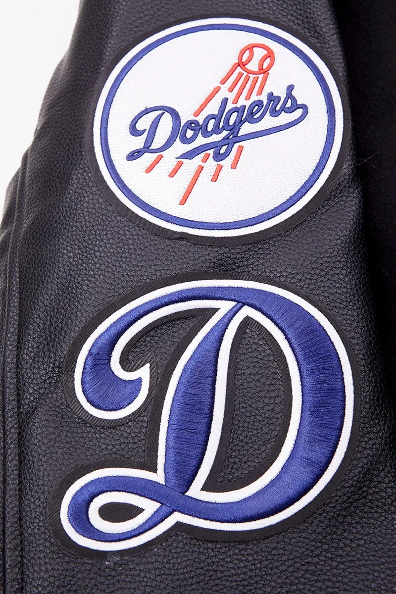 MLB LOS ANGELES DODGERS CLASSIC WOOL MEN'S VARSITY JACKET (BLACK)