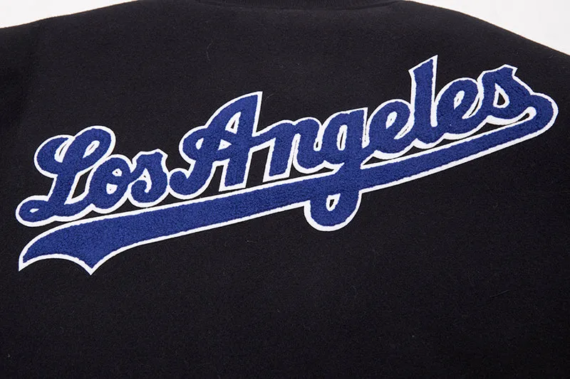 MLB LOS ANGELES DODGERS CLASSIC WOOL MEN'S VARSITY JACKET (BLACK)