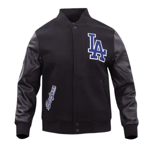MLB LOS ANGELES DODGERS CLASSIC WOOL MEN'S VARSITY JACKET (BLACK)