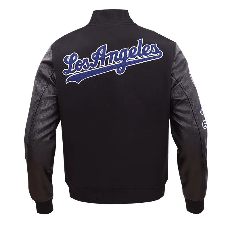 MLB LOS ANGELES DODGERS CLASSIC WOOL MEN'S VARSITY JACKET (BLACK)