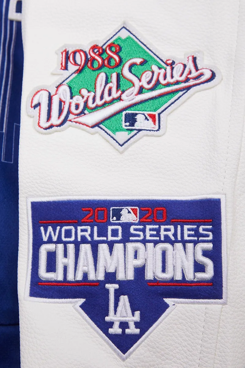 MLB LOS ANGELES DODGERS REMIX VARSITY MEN'S JACKET (WHITE)