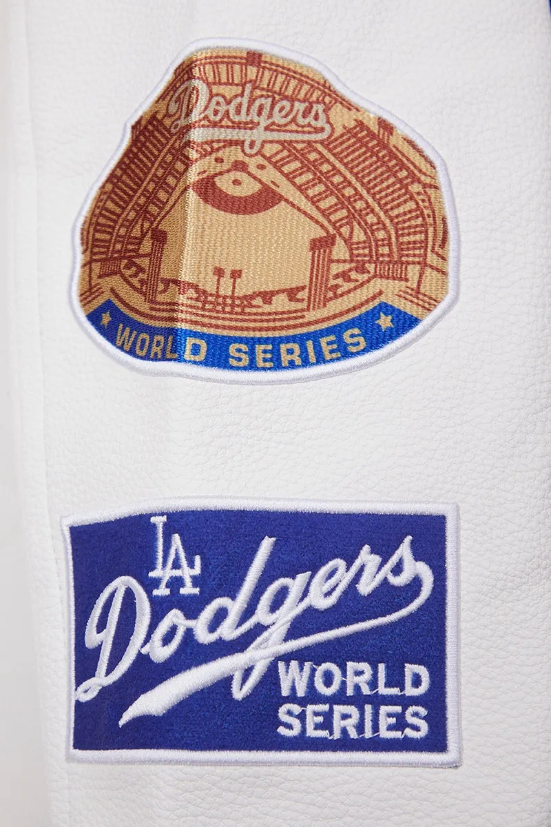 MLB LOS ANGELES DODGERS REMIX VARSITY MEN'S JACKET (WHITE)