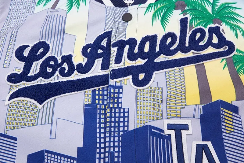 MLB LOS ANGELES DODGERS REMIX VARSITY MEN'S JACKET (WHITE)