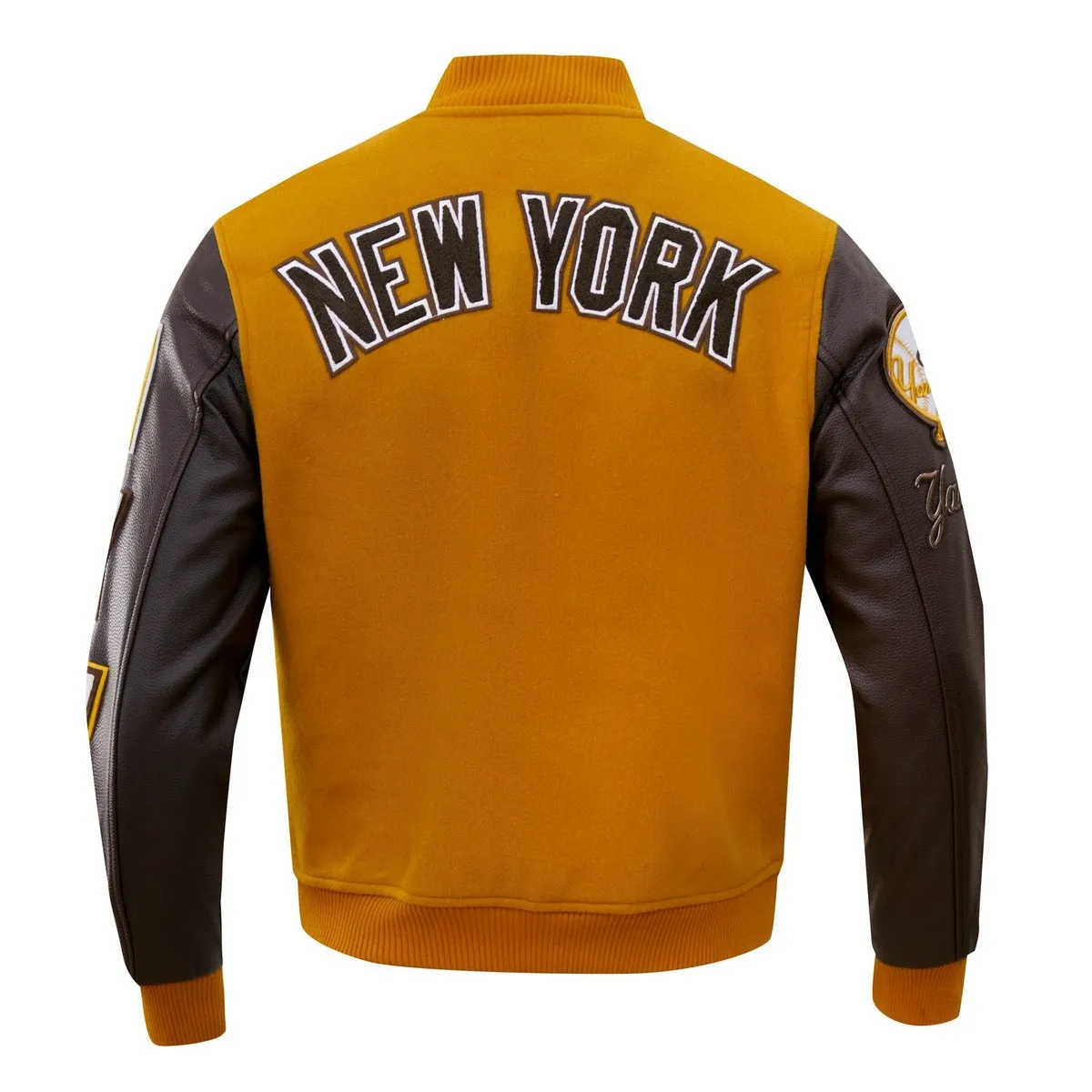 MLB NEW YORK YANKEES CLASSIC WOOL MEN'S VARSITY JACKET (BROWN)