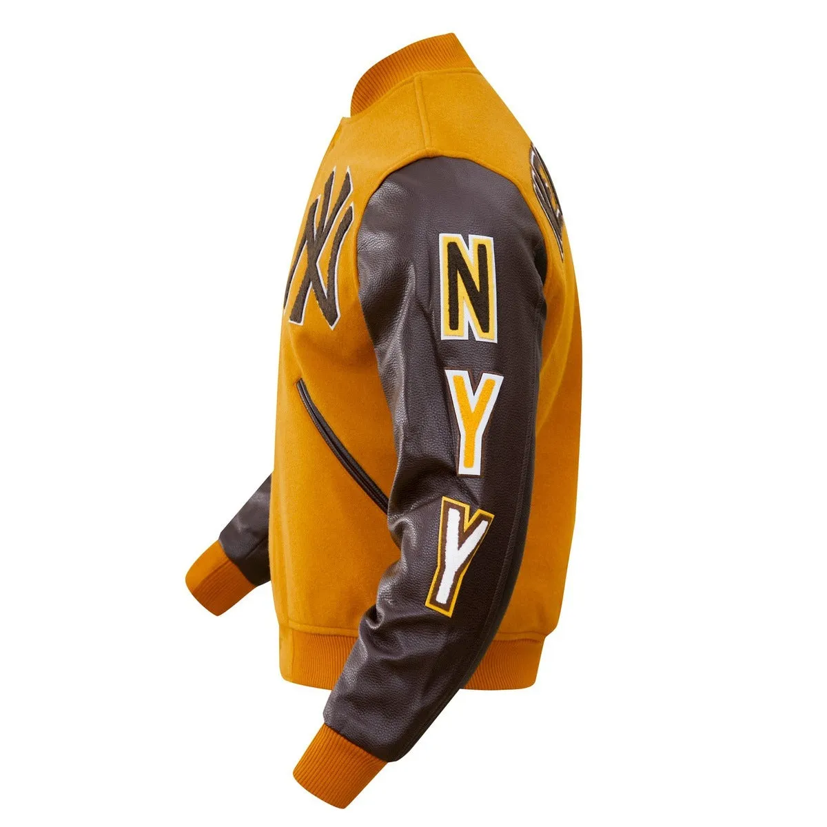 MLB NEW YORK YANKEES CLASSIC WOOL MEN'S VARSITY JACKET (BROWN)