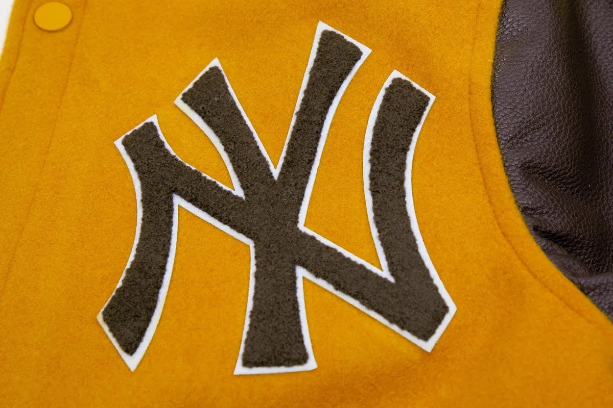 MLB NEW YORK YANKEES CLASSIC WOOL MEN'S VARSITY JACKET (BROWN)