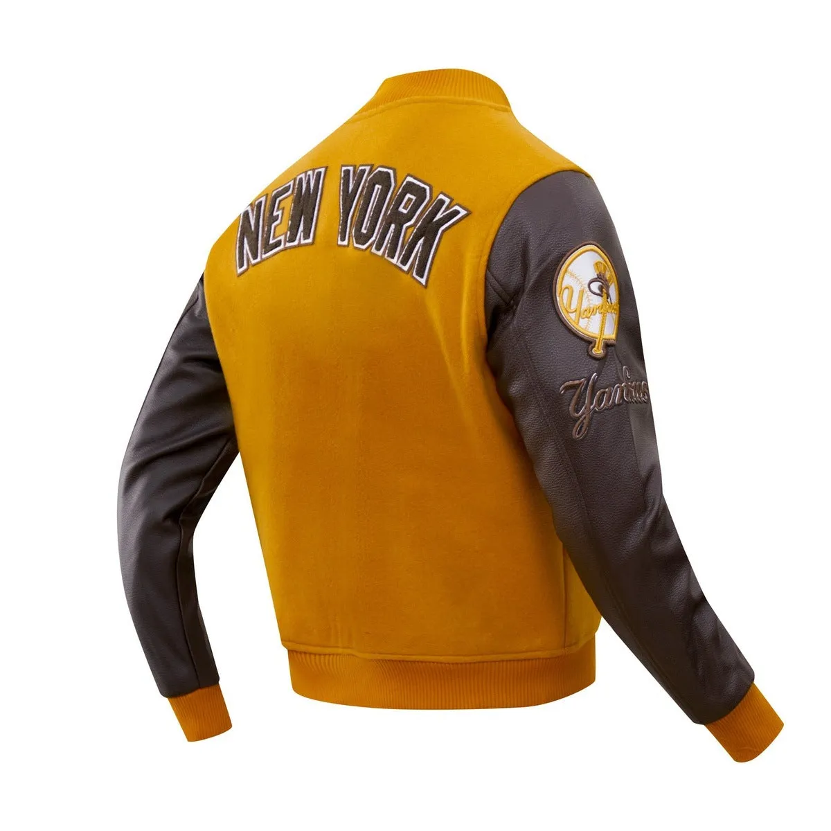 MLB NEW YORK YANKEES CLASSIC WOOL MEN'S VARSITY JACKET (BROWN)