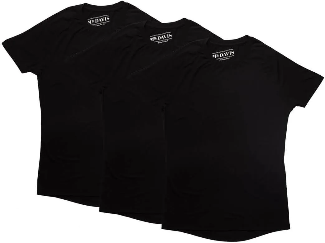Mr. Davis Men's Bamboo Viscose Tailored Cut Crew Neck Undershirt 3 Pack