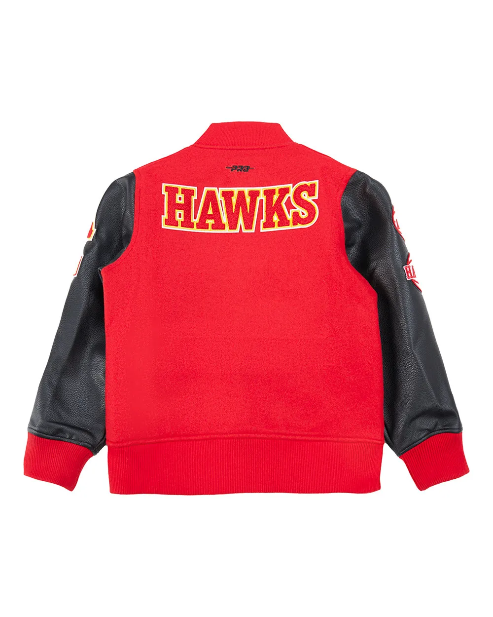 NBA ATLANTA HAWKS CLASSIC BIG BOYS WOOL VARSITY JACKET (RED/BLACK)