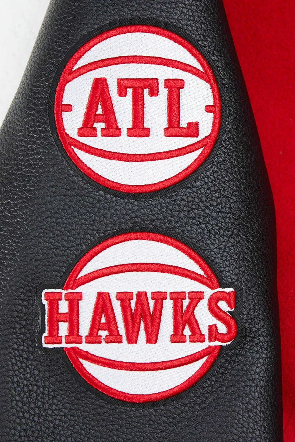 NBA ATLANTA HAWKS CLASSIC BIG BOYS WOOL VARSITY JACKET (RED/BLACK)