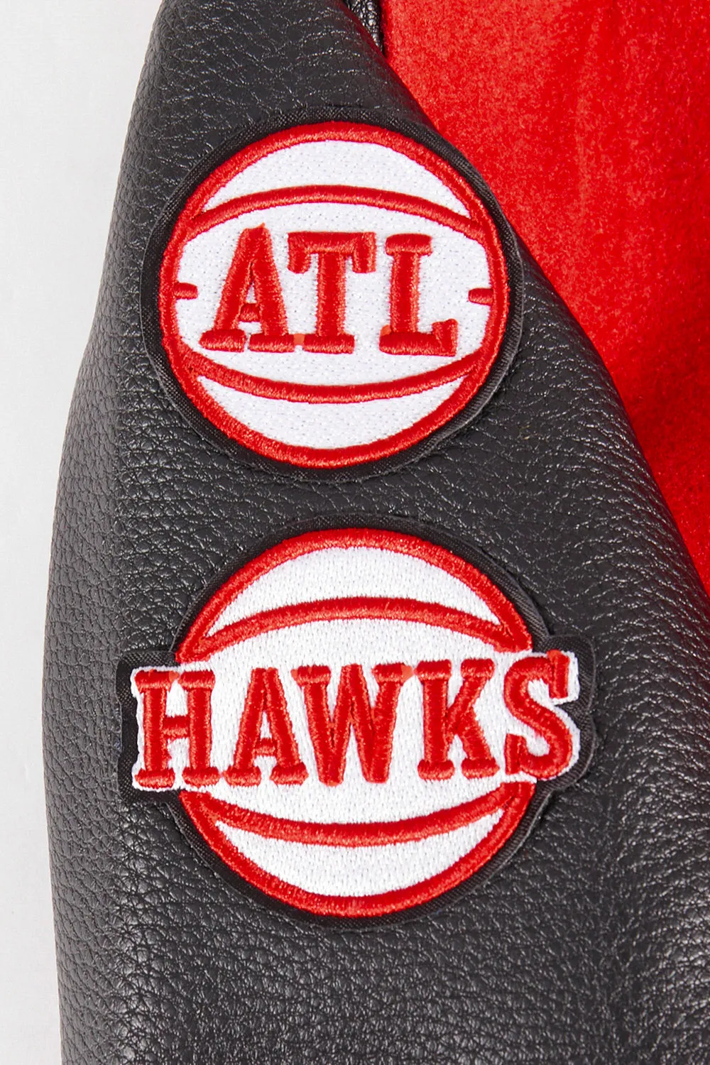 NBA ATLANTA HAWKS CLASSIC TODDLER BOYS WOOL VARSITY JACKET (RED/BLACK)