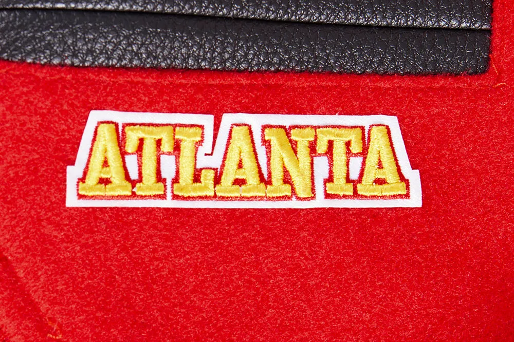 NBA ATLANTA HAWKS CLASSIC TODDLER BOYS WOOL VARSITY JACKET (RED/BLACK)