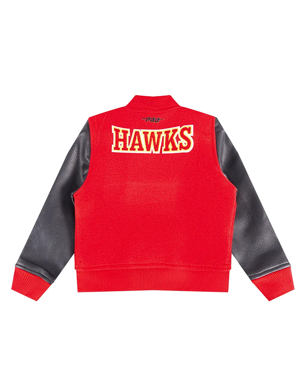 NBA ATLANTA HAWKS CLASSIC TODDLER BOYS WOOL VARSITY JACKET (RED/BLACK)