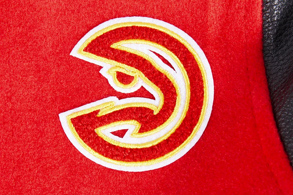 NBA ATLANTA HAWKS CLASSIC TODDLER BOYS WOOL VARSITY JACKET (RED/BLACK)