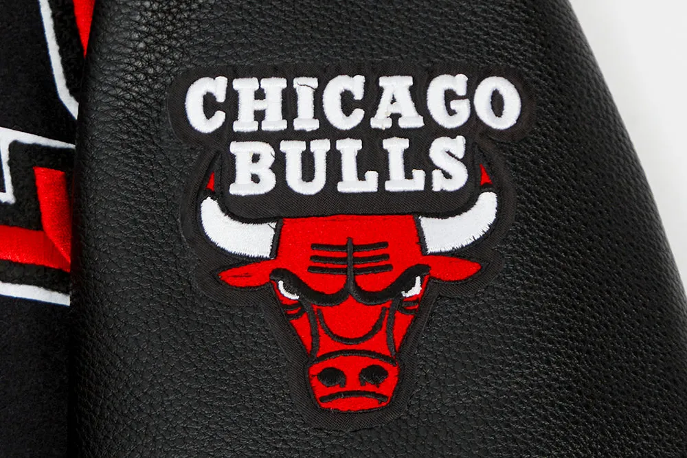 NBA CHICAGO BULLS CLASSIC BIG BOYS WOOL VARSITY JACKET (JET BLACK)