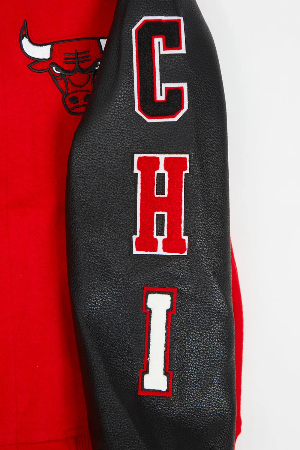NBA CHICAGO BULLS CLASSIC BIG BOYS WOOL VARSITY JACKET (RED/BLACK)